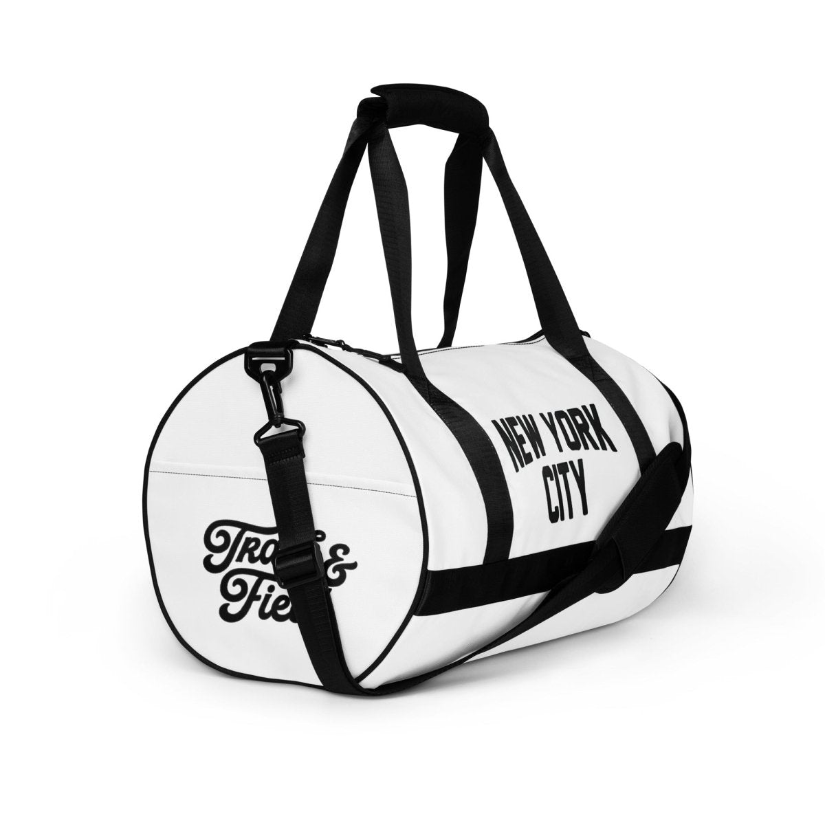 New York City Duffel Gym Bag (White) - Chinchilla Choons